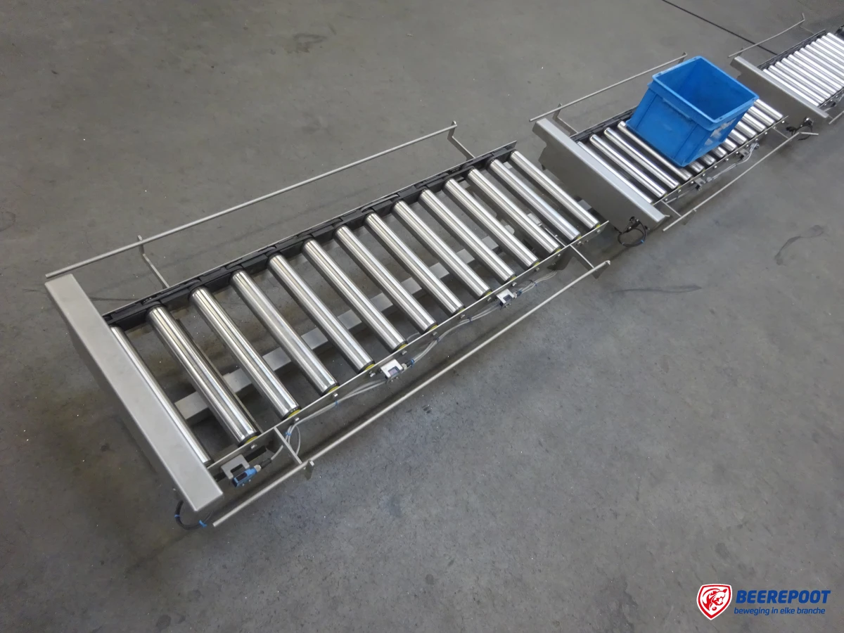 Rollenbaan, drive, RVS